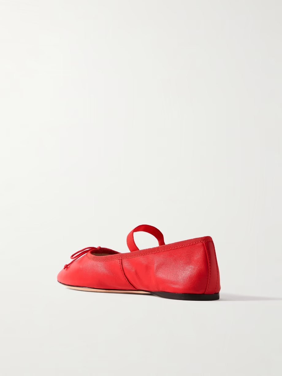 Leonie bow-embellished leather flats Leonie bow-embellished leather flats