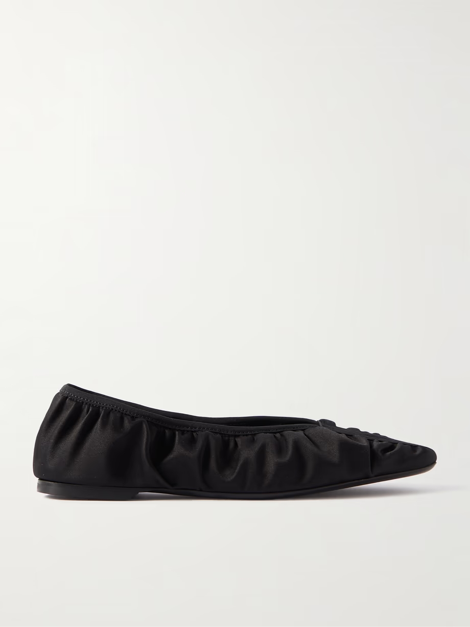 The Gathered satin ballet flats The Gathered satin ballet flats