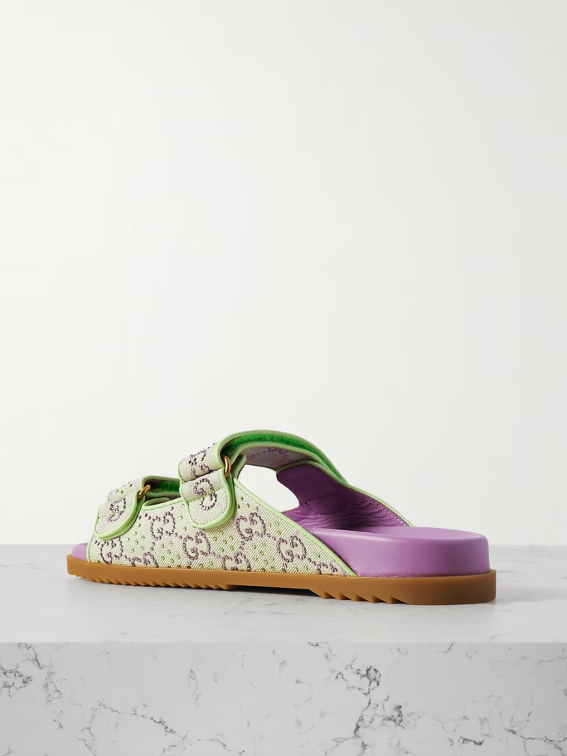 Moritz embellished canvas-jacquard slides Moritz embellished canvas-jacquard slides