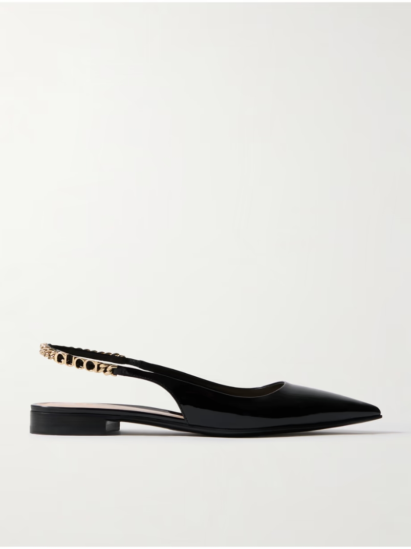Signoria embellished patent-leather ballet flats Signoria embellished patent-leather ballet flats