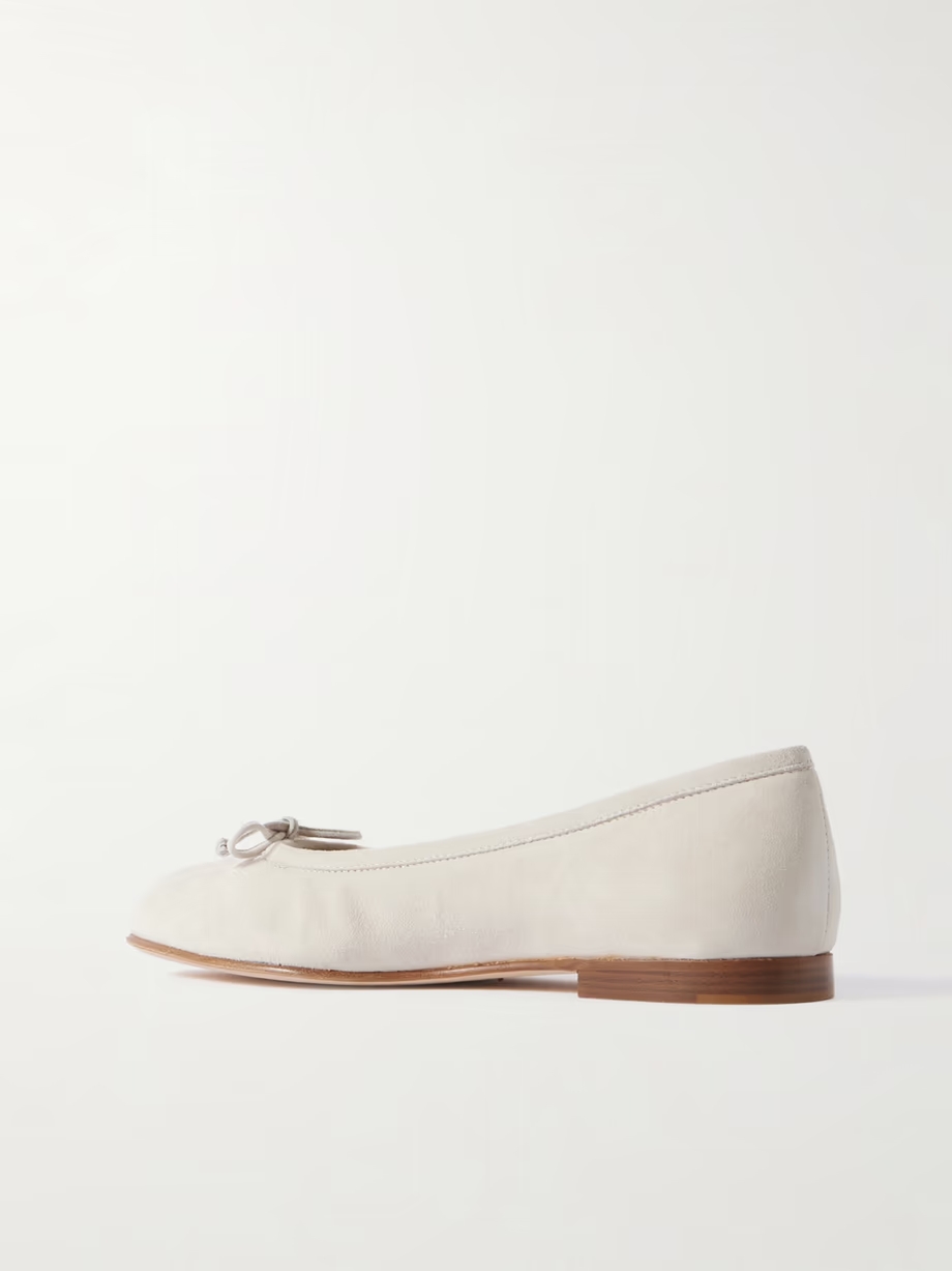 Veralli bow-detailed suede ballet flats Veralli bow-detailed suede ballet flats