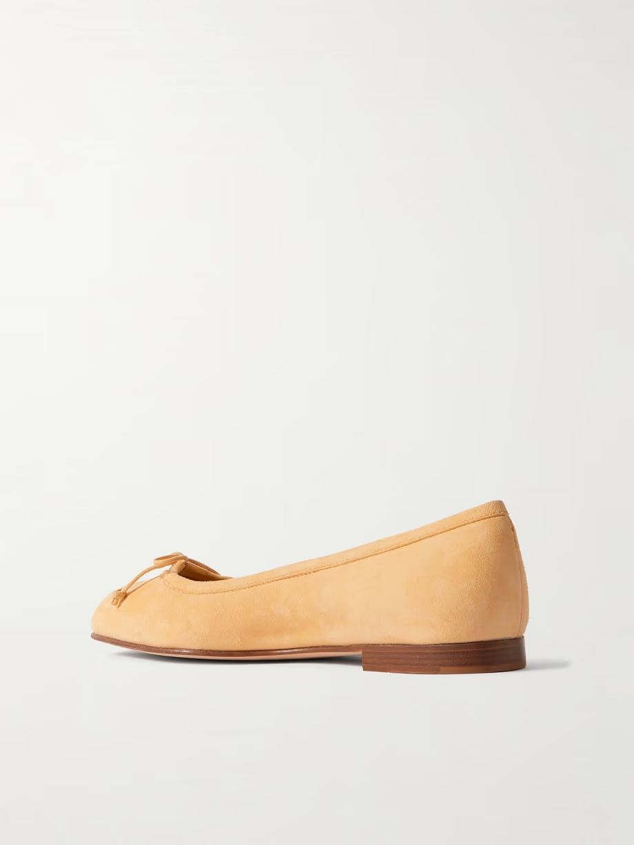 Veralli bow-detailed suede ballet flats Veralli bow-detailed suede ballet flats