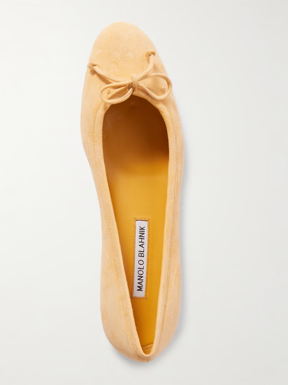 Veralli bow-detailed suede ballet flats Veralli bow-detailed suede ballet flats