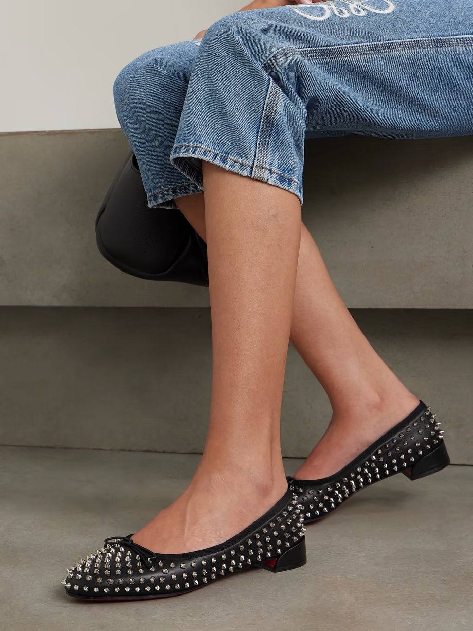 Sweetie Jane studded leather ballet flats Sweetie Jane studded leather ballet flats