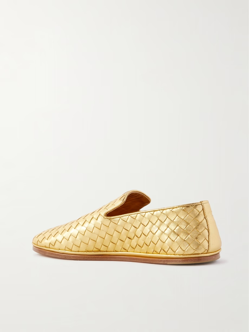 Sunday intrecciato metallic leather loafers Sunday intrecciato metallic leather loafers