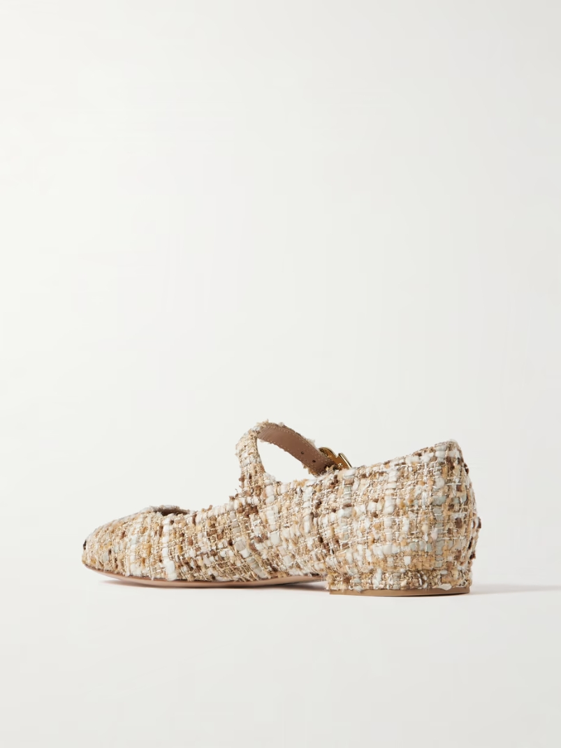Tweed Mary Jane ballet flats Tweed Mary Jane ballet flats
