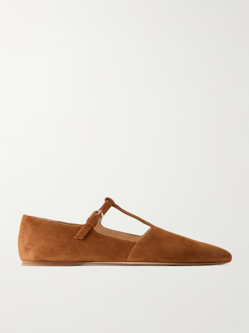 Lola Ballerina suede Mary Jane point-toe flats Lola Ballerina suede Mary Jane point-toe flats