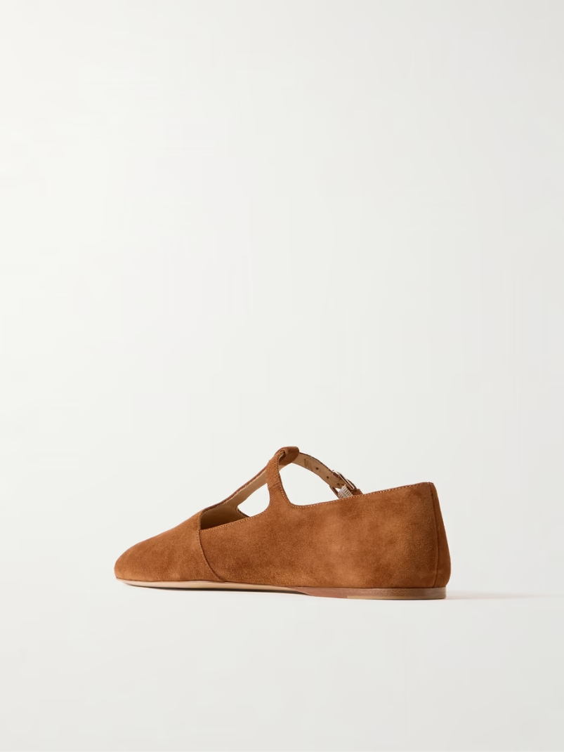 Lola Ballerina suede Mary Jane point-toe flats Lola Ballerina suede Mary Jane point-toe flats