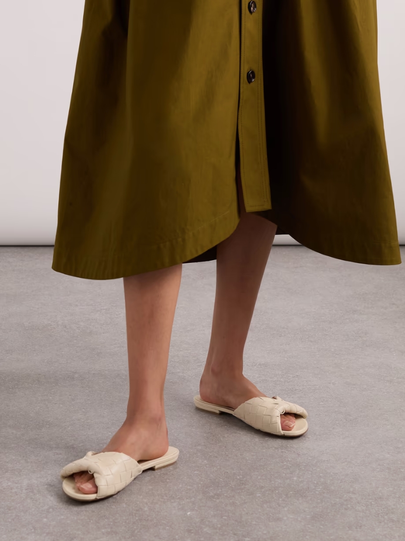 Blink intrecciato leather slides Blink intrecciato leather slides