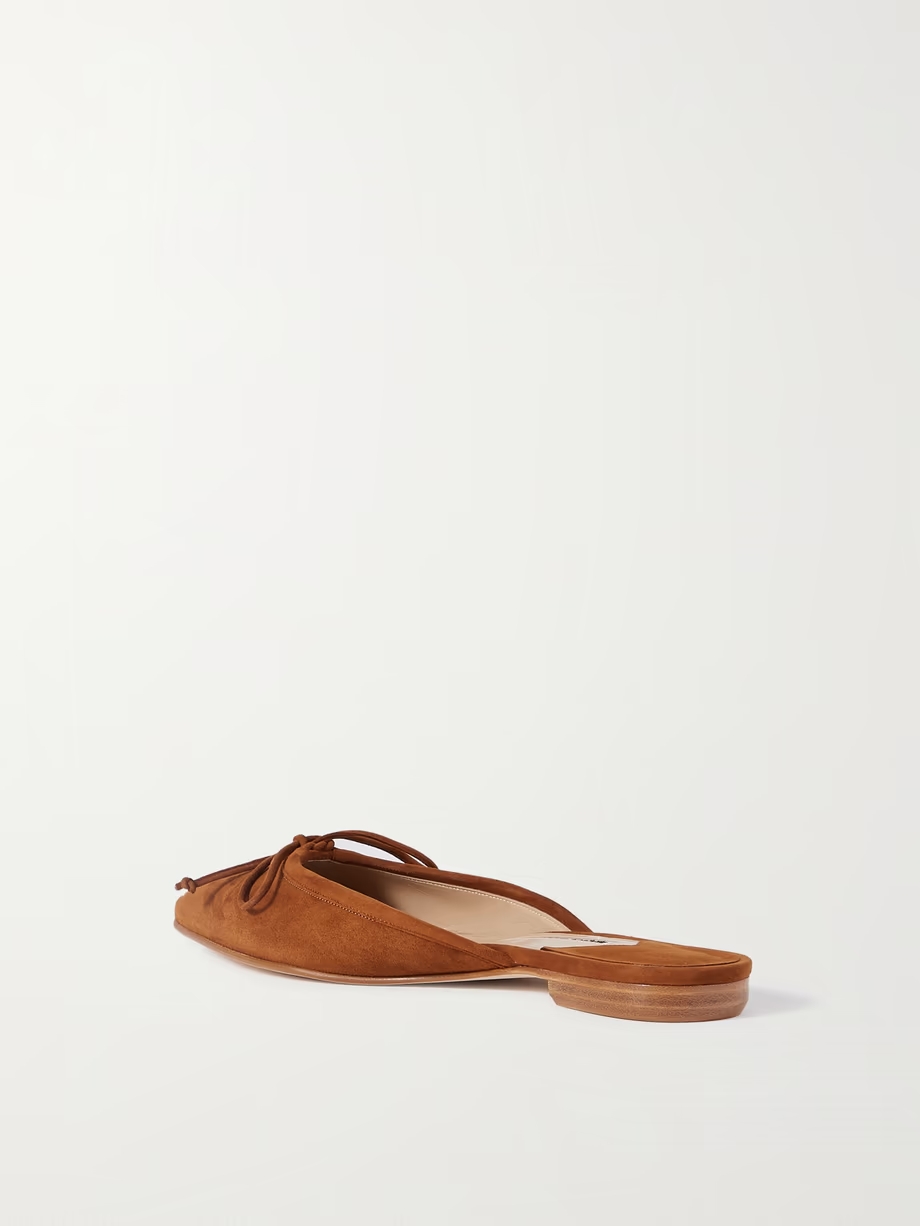 Ballerimu bow-detailed suede mules Ballerimu bow-detailed suede mules
