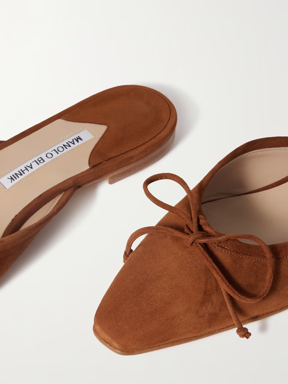 Ballerimu bow-detailed suede mules Ballerimu bow-detailed suede mules
