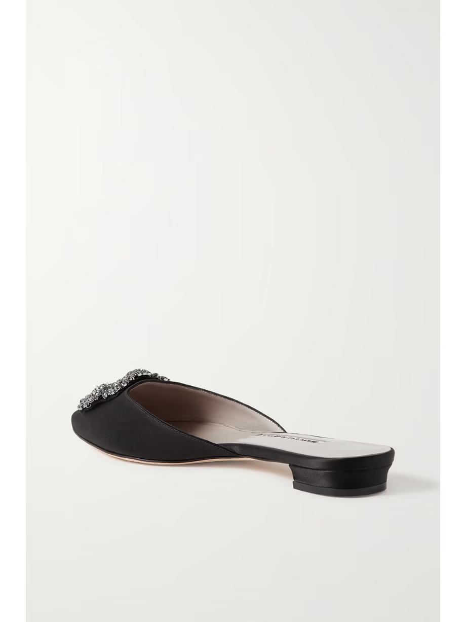 Hangisi embellished satin slippers