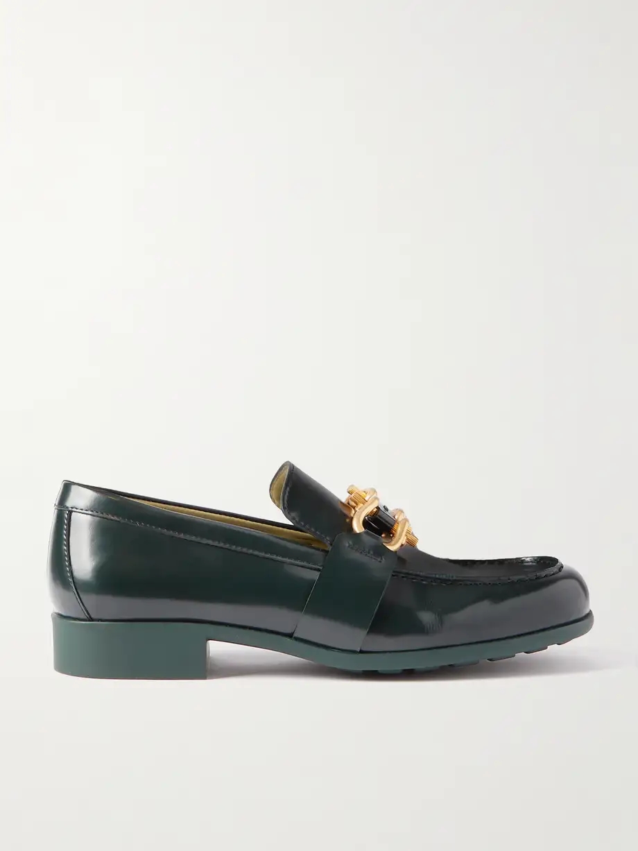 Embellished patent-leather loafers Embellished patent-leather loafers