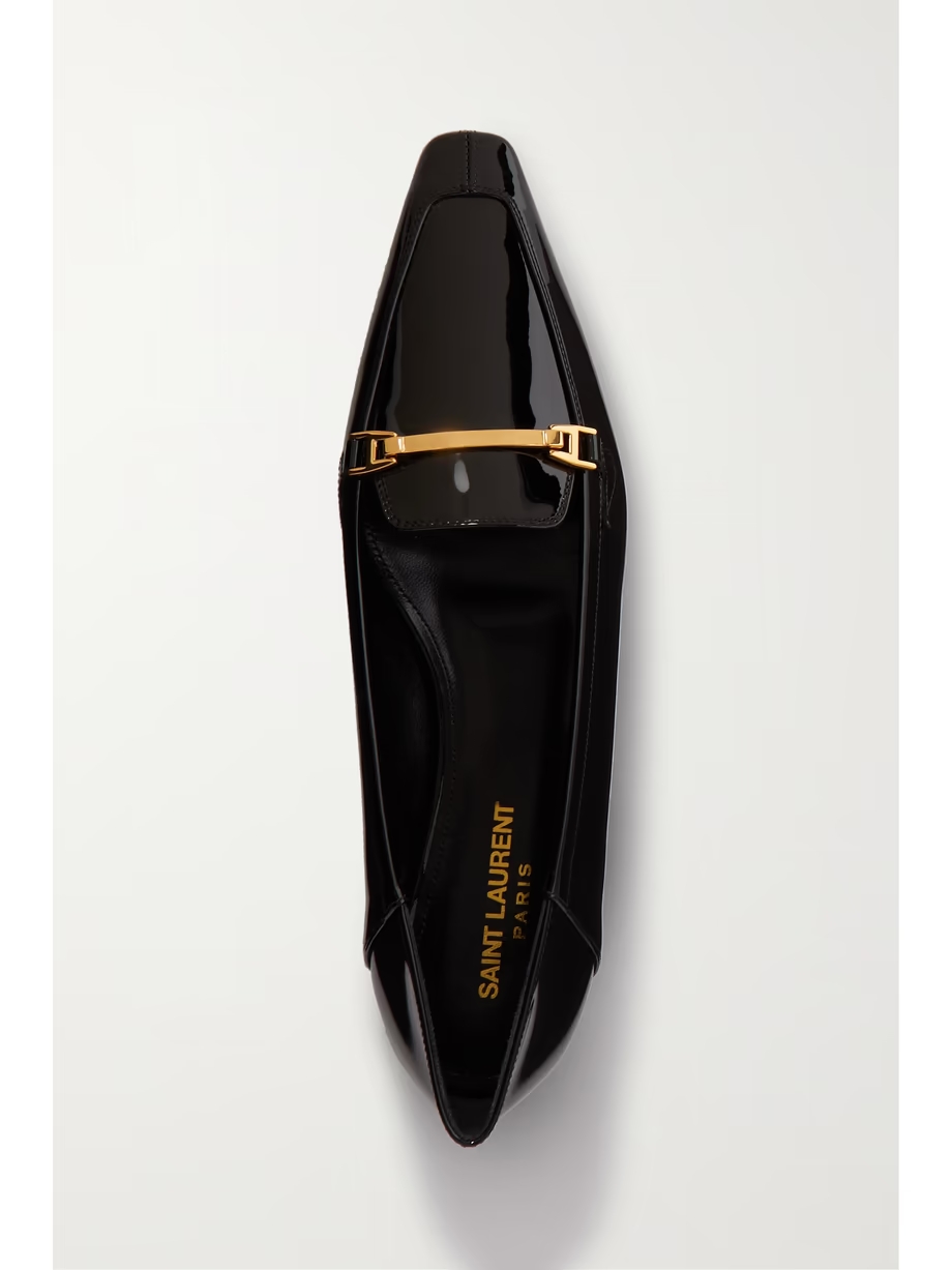 Chris embellished patent-leather loafers