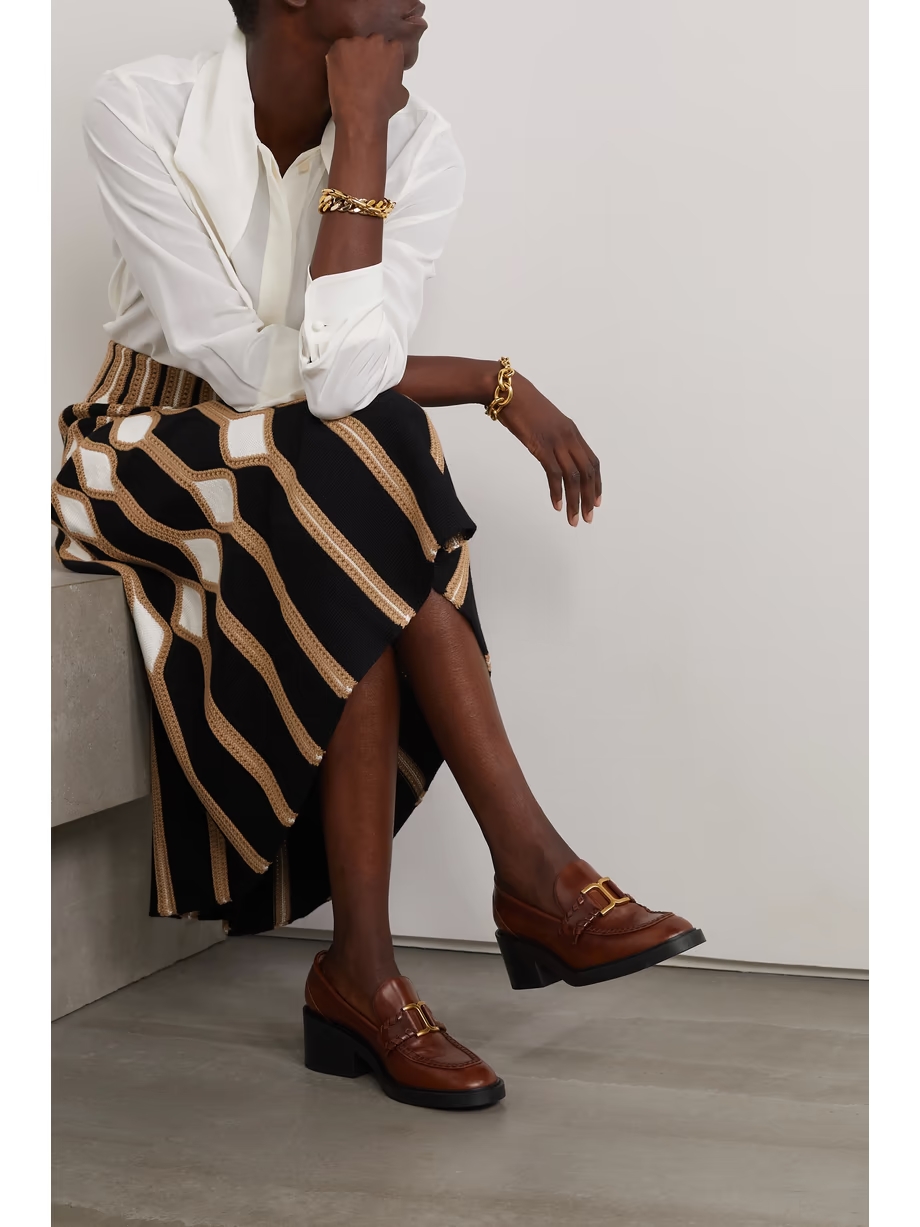 Marcie embellished leather loafers Marcie embellished leather loafers