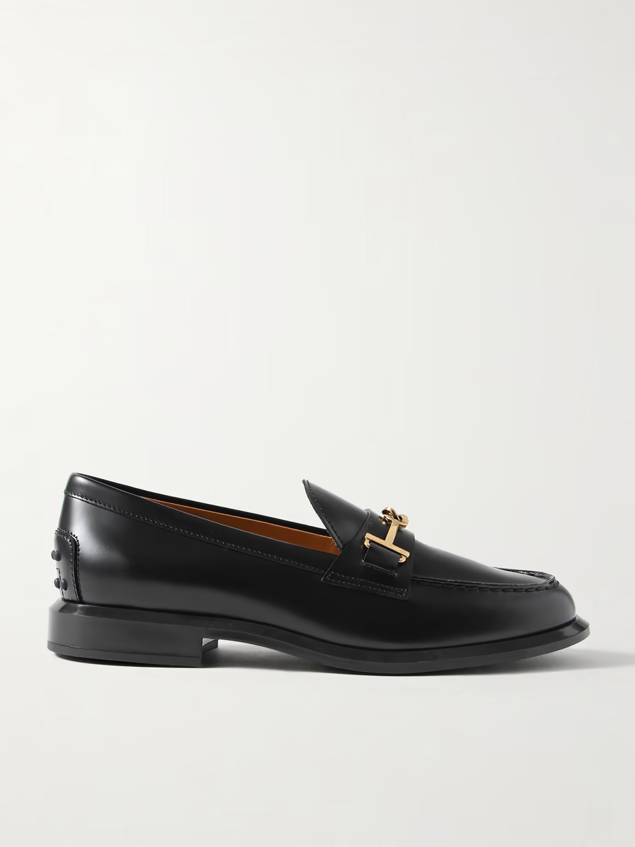 Gomma embellished glossed-leather loafers Gomma embellished glossed-leather loafers