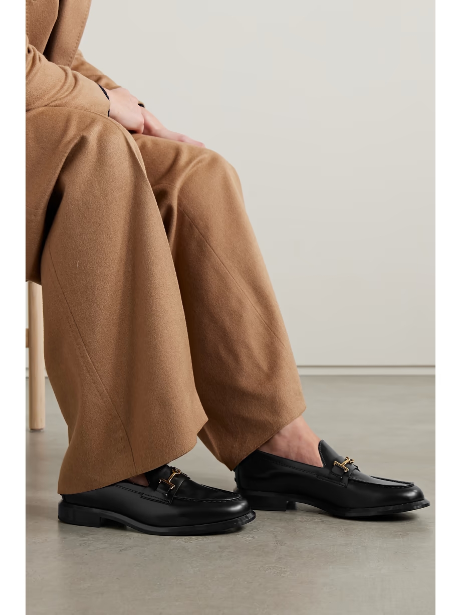 Gomma embellished glossed-leather loafers Gomma embellished glossed-leather loafers