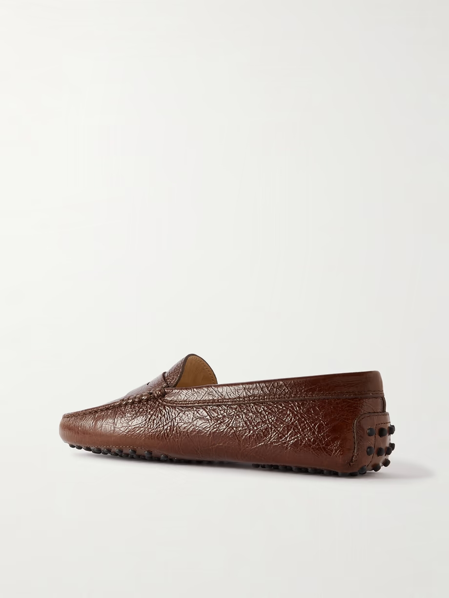 Gommino crinkled glossed-leather loafers Gommino crinkled glossed-leather loafers