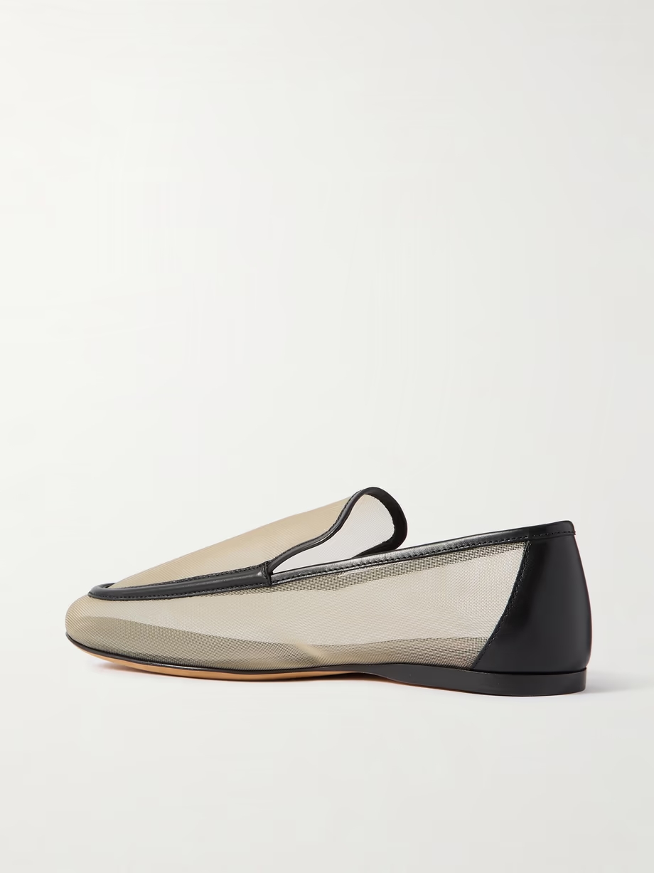 Alessio leather-trimmed mesh loafers Alessio leather-trimmed mesh loafers
