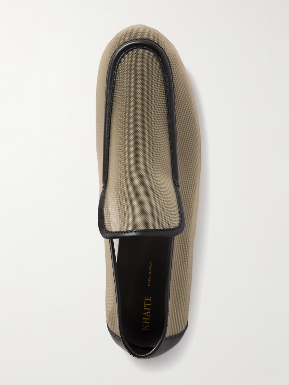 Alessio leather-trimmed mesh loafers Alessio leather-trimmed mesh loafers