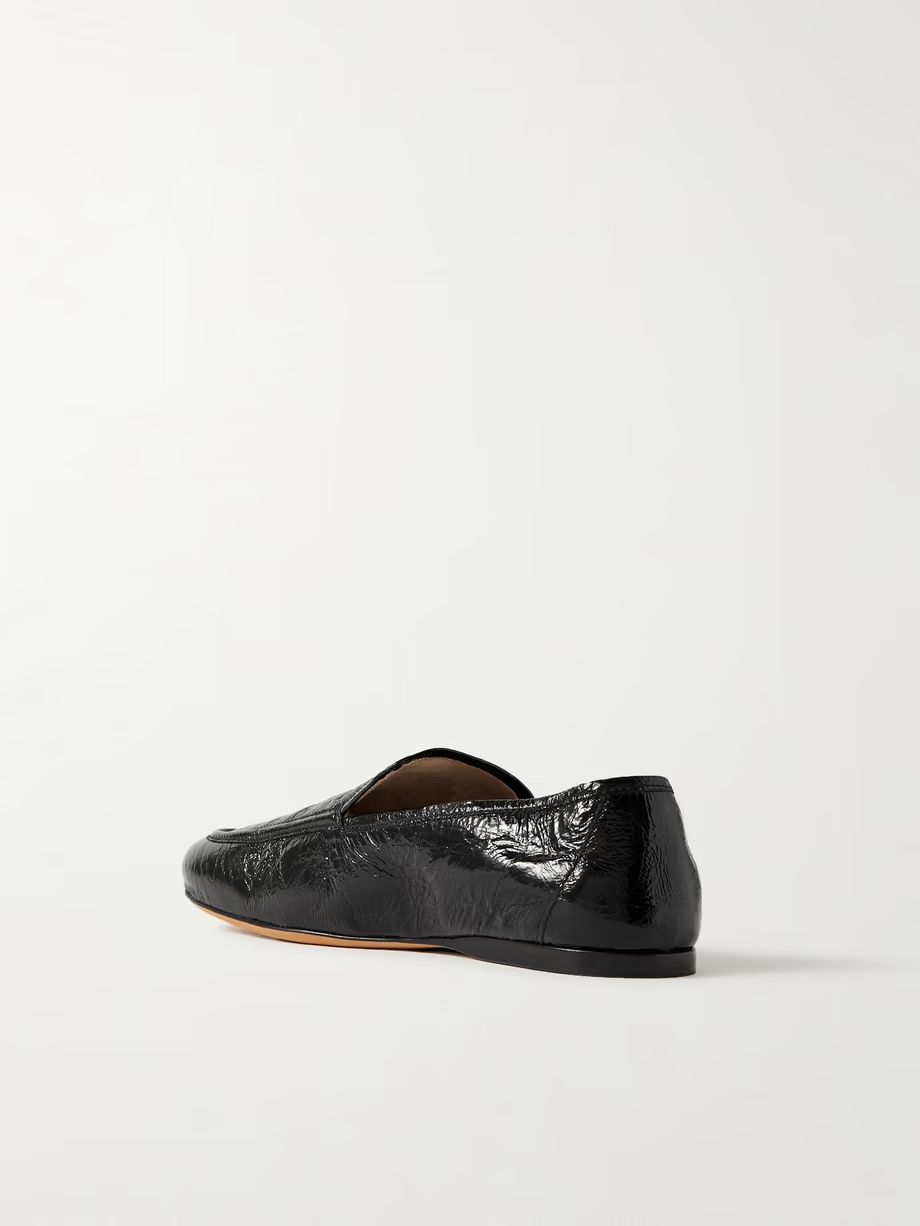 Alessio glossed textured-leather loafers Alessio glossed textured-leather loafers