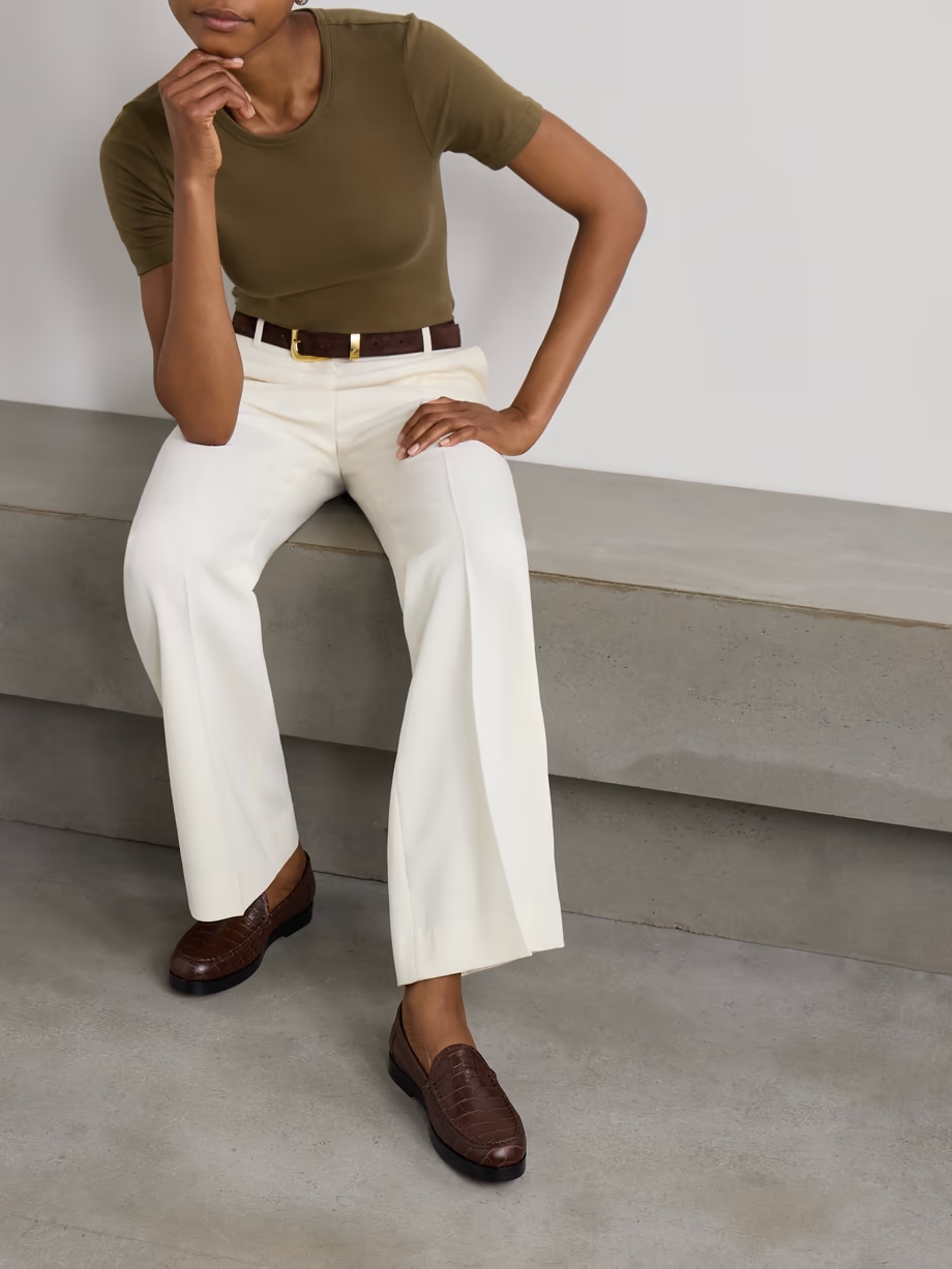 Dinelio croc-effect leather loafers Dinelio croc-effect leather loafers