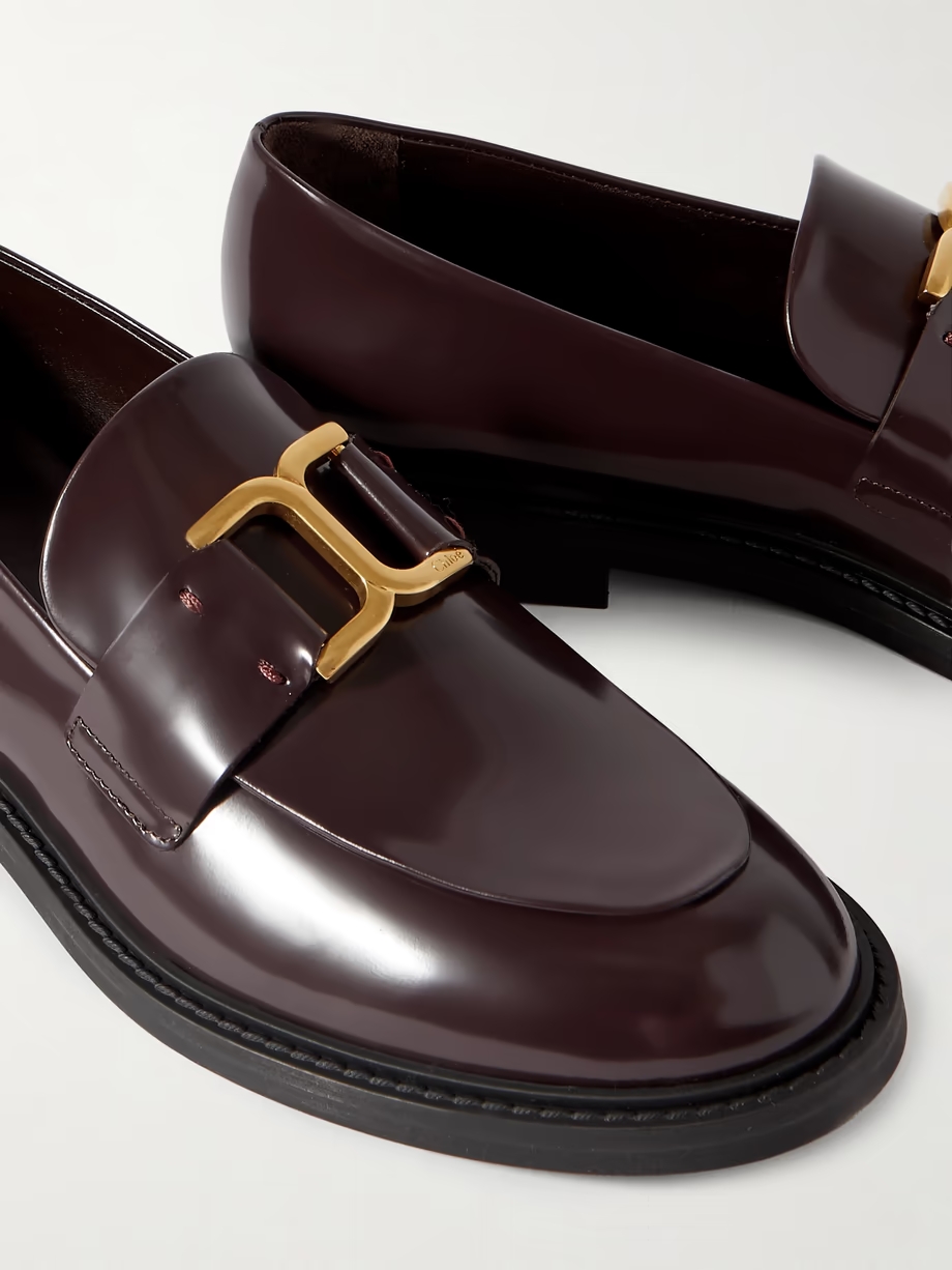 Marcie embellished leather loafers Marcie embellished leather loafers