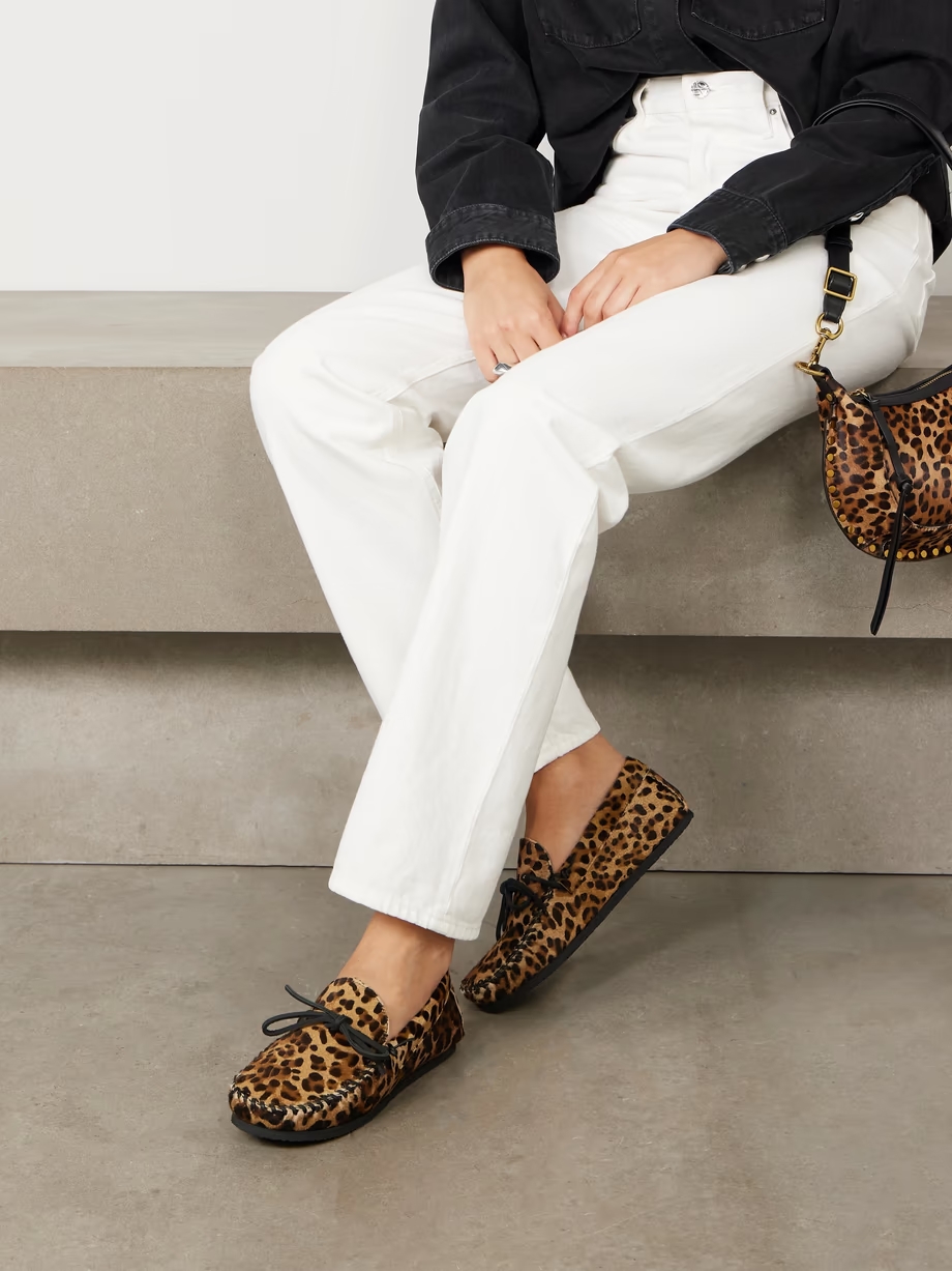 Fitza leopard-print calf hair loafers Fitza leopard-print calf hair loafers