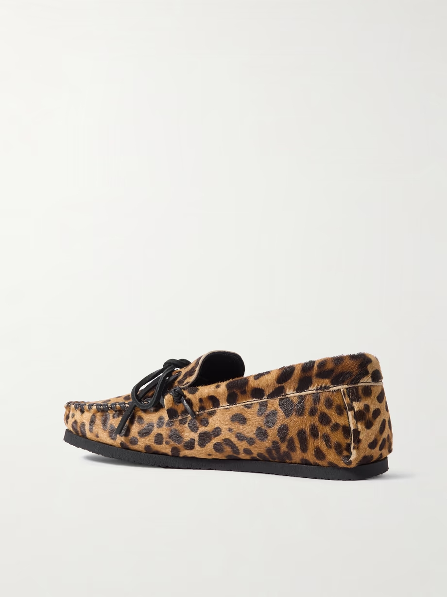 Fitza leopard-print calf hair loafers Fitza leopard-print calf hair loafers