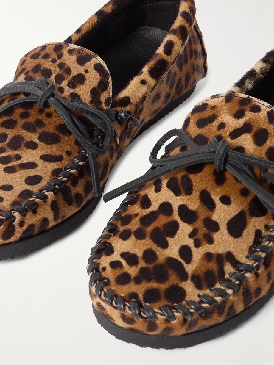 Fitza leopard-print calf hair loafers Fitza leopard-print calf hair loafers