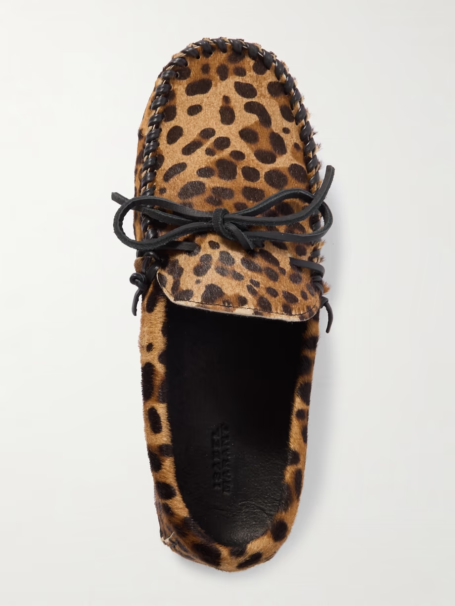 Fitza leopard-print calf hair loafers Fitza leopard-print calf hair loafers