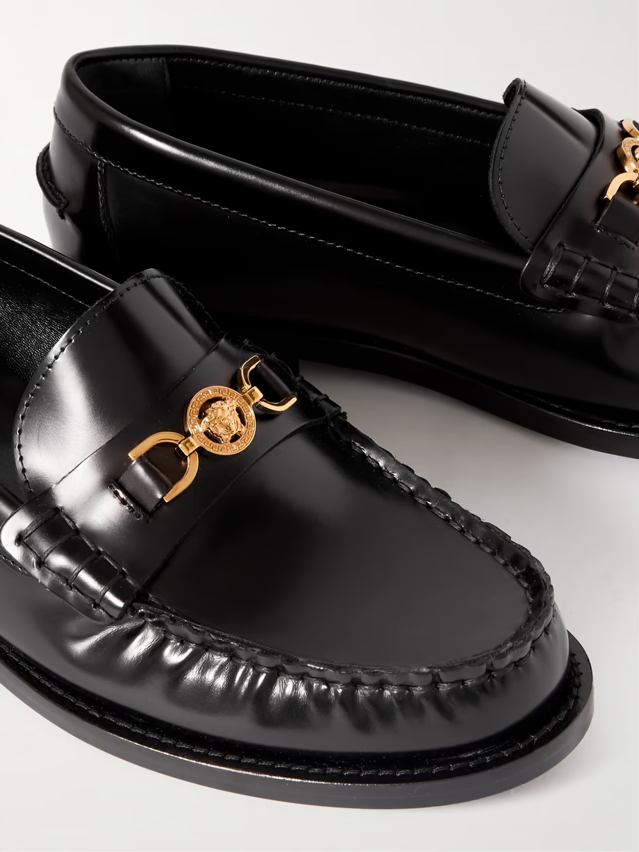 Embellished leather loafers Embellished leather loafers