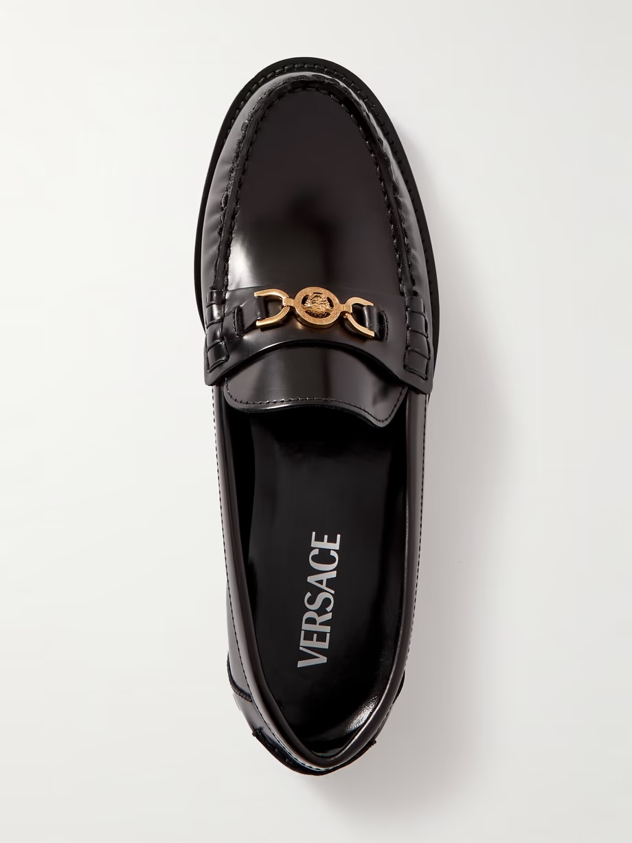 Embellished leather loafers Embellished leather loafers
