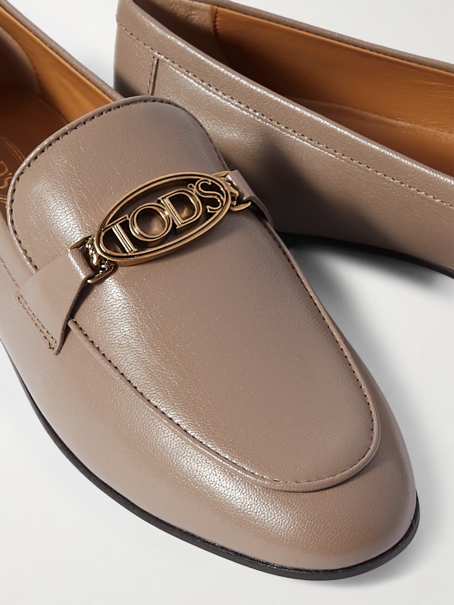 Embellished leather loafers Embellished leather loafers