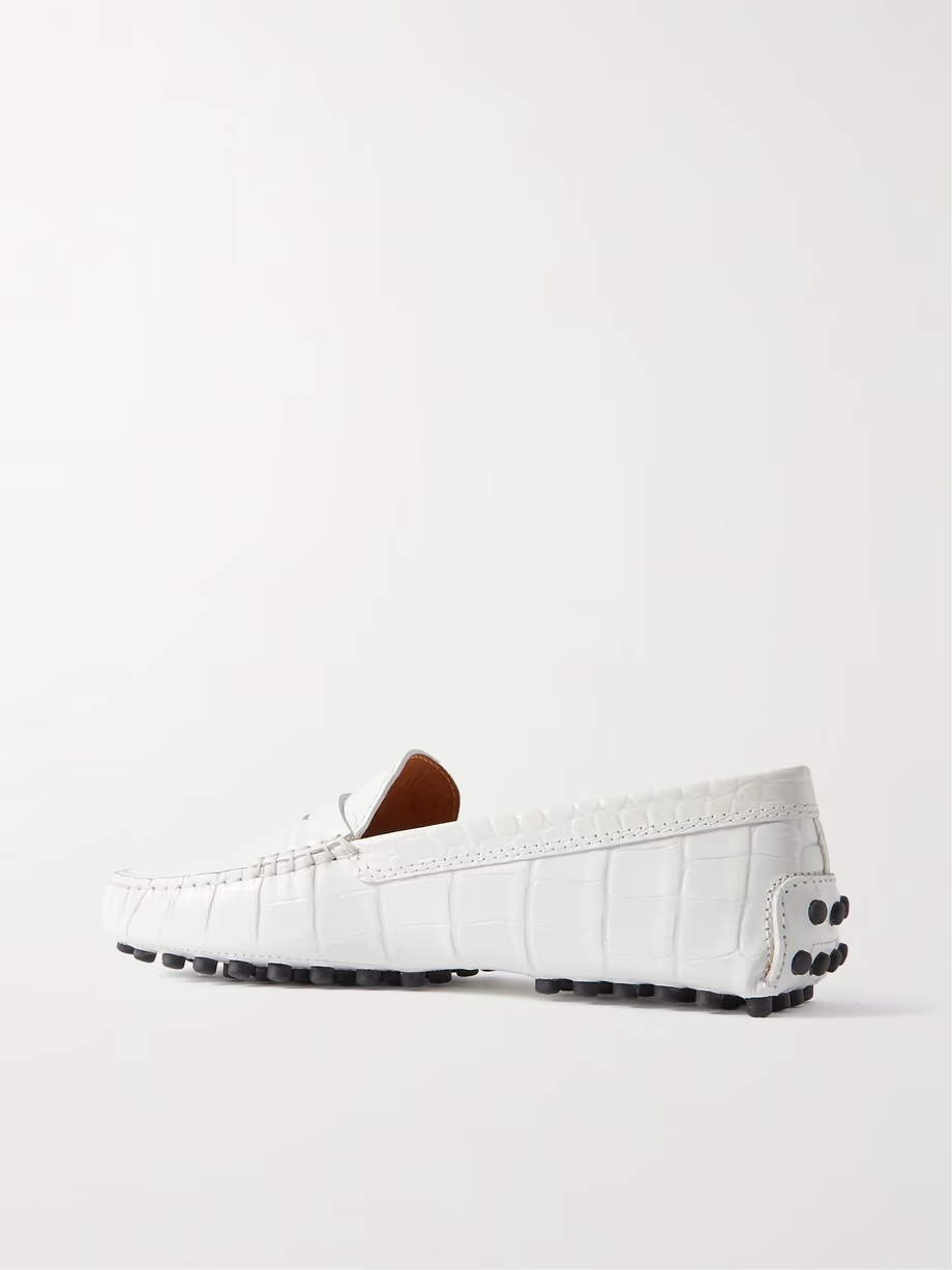 Gommino croc-effect leather loafers Gommino croc-effect leather loafers