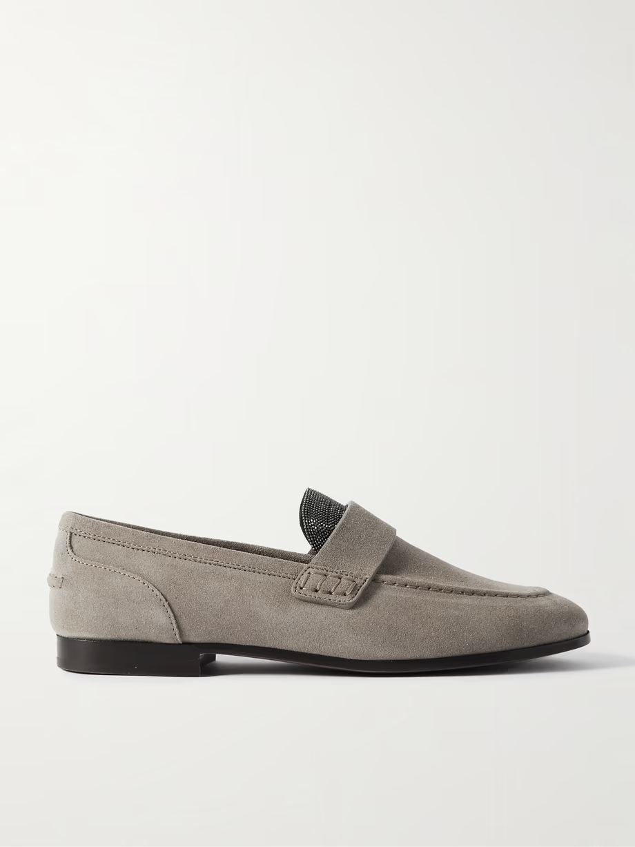 Embellished suede loafers Embellished suede loafers