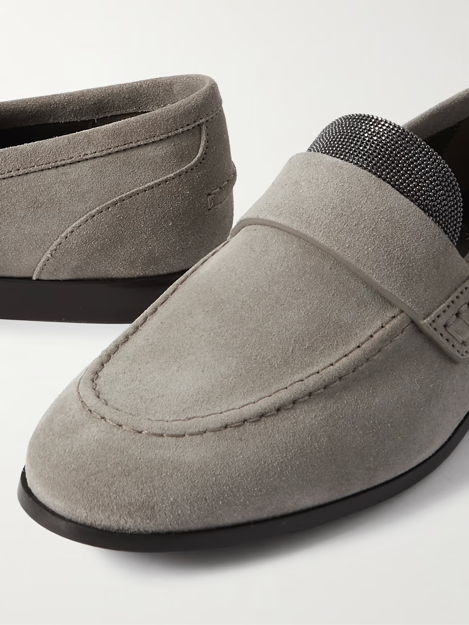Embellished suede loafers Embellished suede loafers