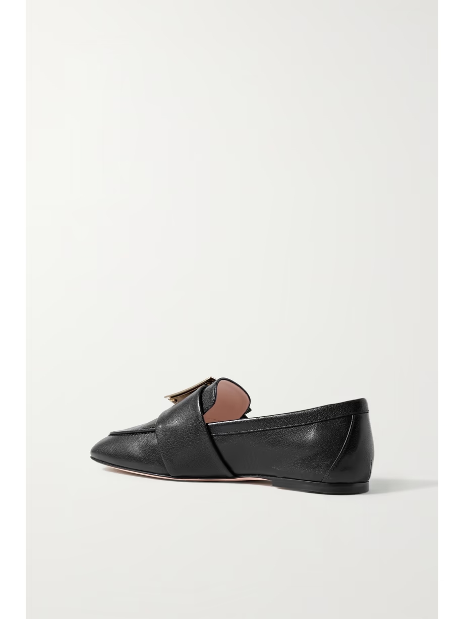 Embellished textured-leather loafers Embellished textured-leather loafers