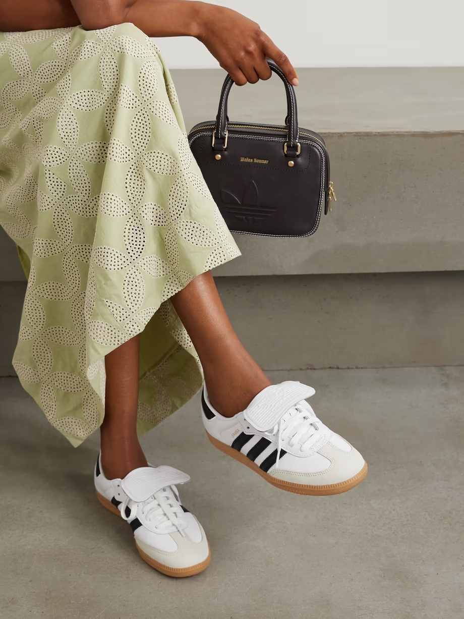 Samba LT nubuck-trimmed leather sneakers Samba LT nubuck-trimmed leather sneakers