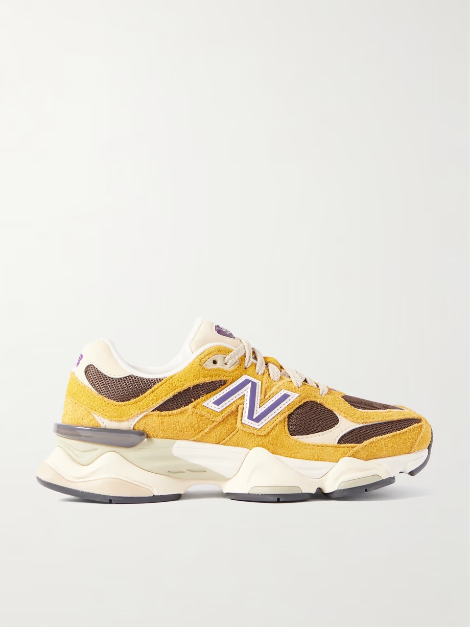 9060 leather-trimmed suede and mesh sneakers 9060 leather-trimmed suede and mesh sneakers