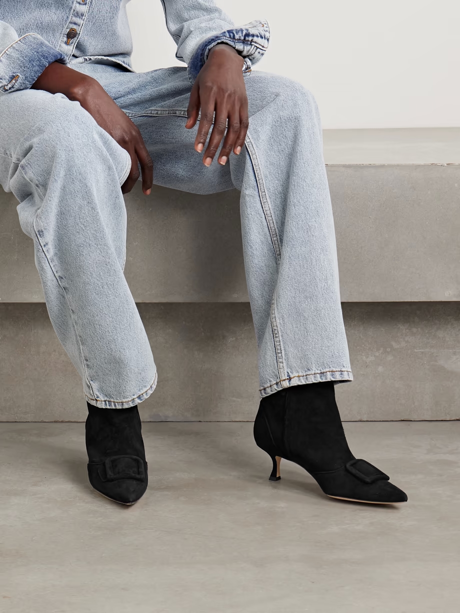 Baylow 50 buckled suede ankle boots Baylow 50 buckled suede ankle boots