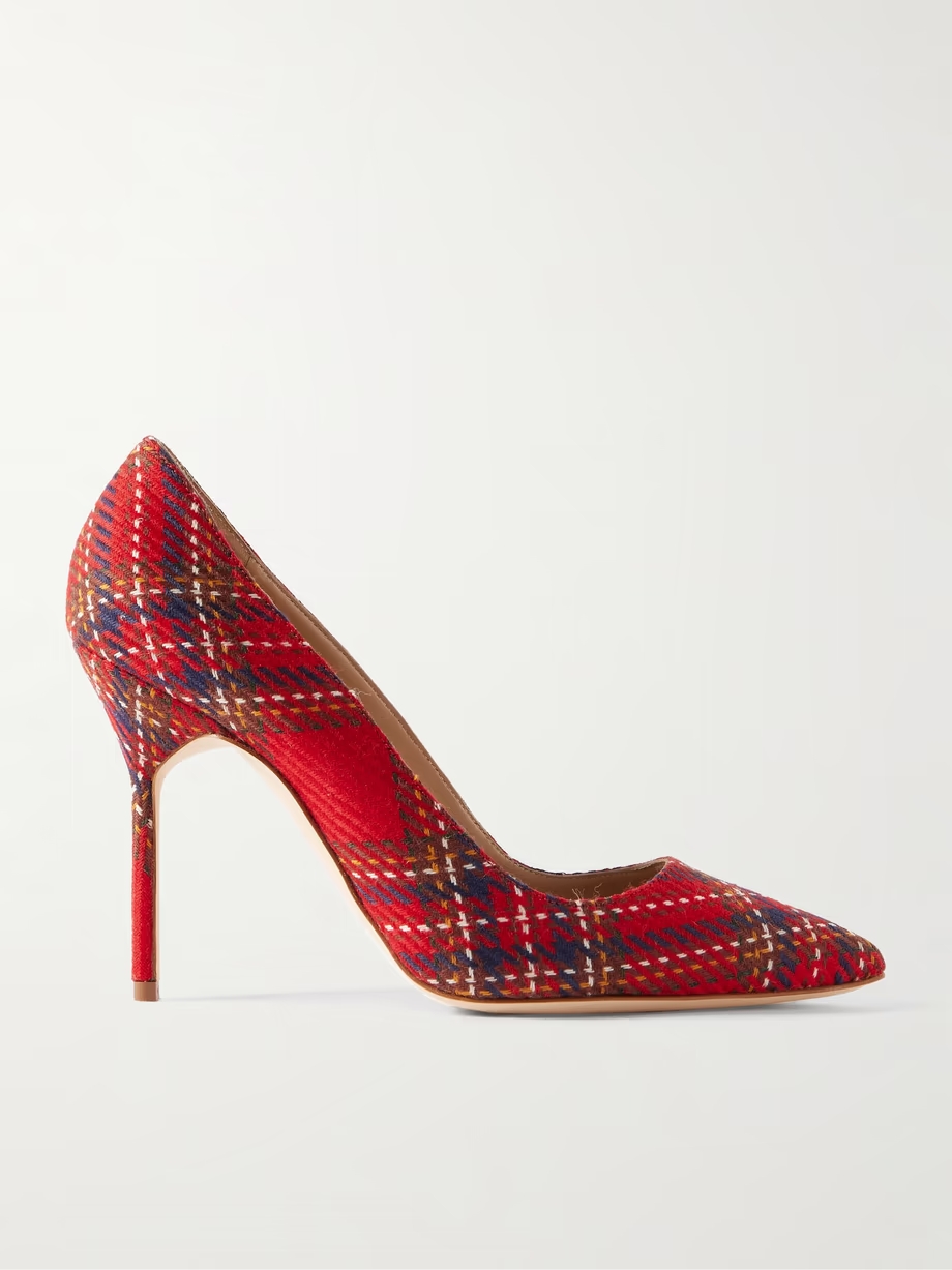 BB 105 checked wool pumps BB 105 checked wool pumps
