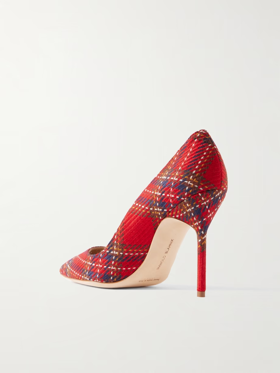 BB 105 checked wool pumps BB 105 checked wool pumps