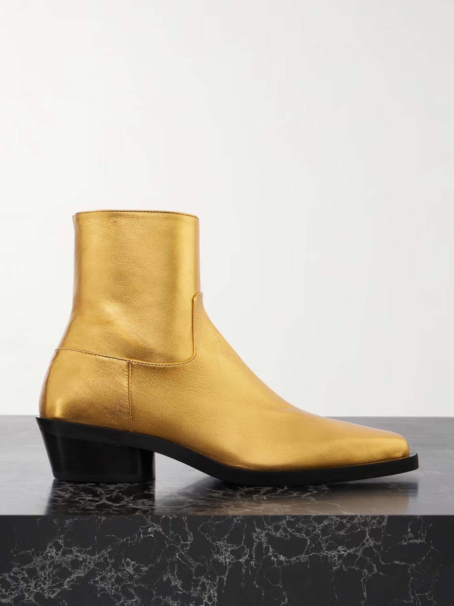 Bronco metallic leather ankle boots Bronco metallic leather ankle boots