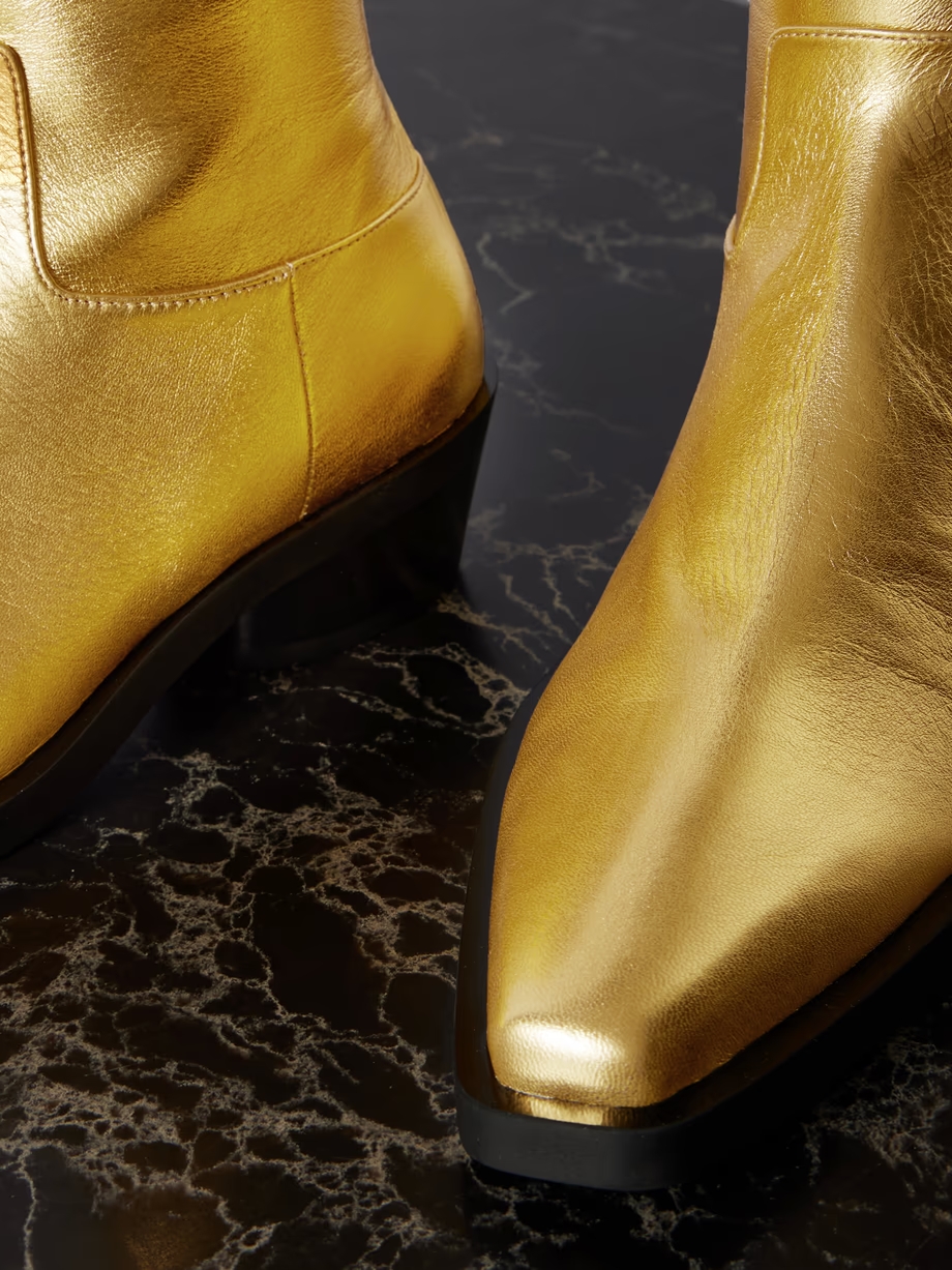Bronco metallic leather ankle boots Bronco metallic leather ankle boots