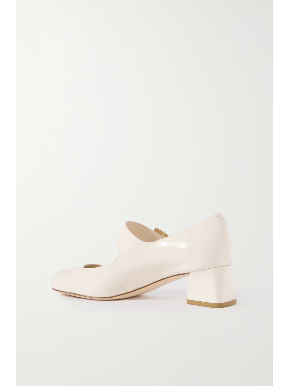 Très Vivier crystal-embellished patent-leather Mary Jane pumps Très Vivier crystal-embellished patent-leather Mary Jane pumps