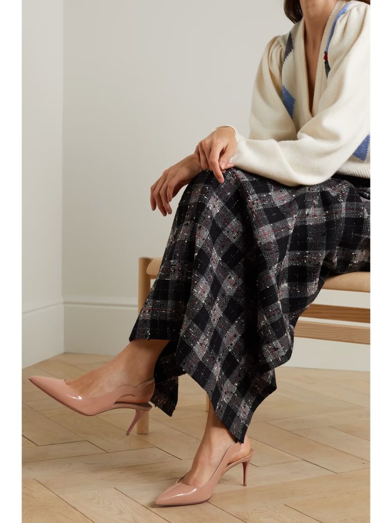 Hot Chick 70 patent-leather slingback pumps Hot Chick 70 patent-leather slingback pumps