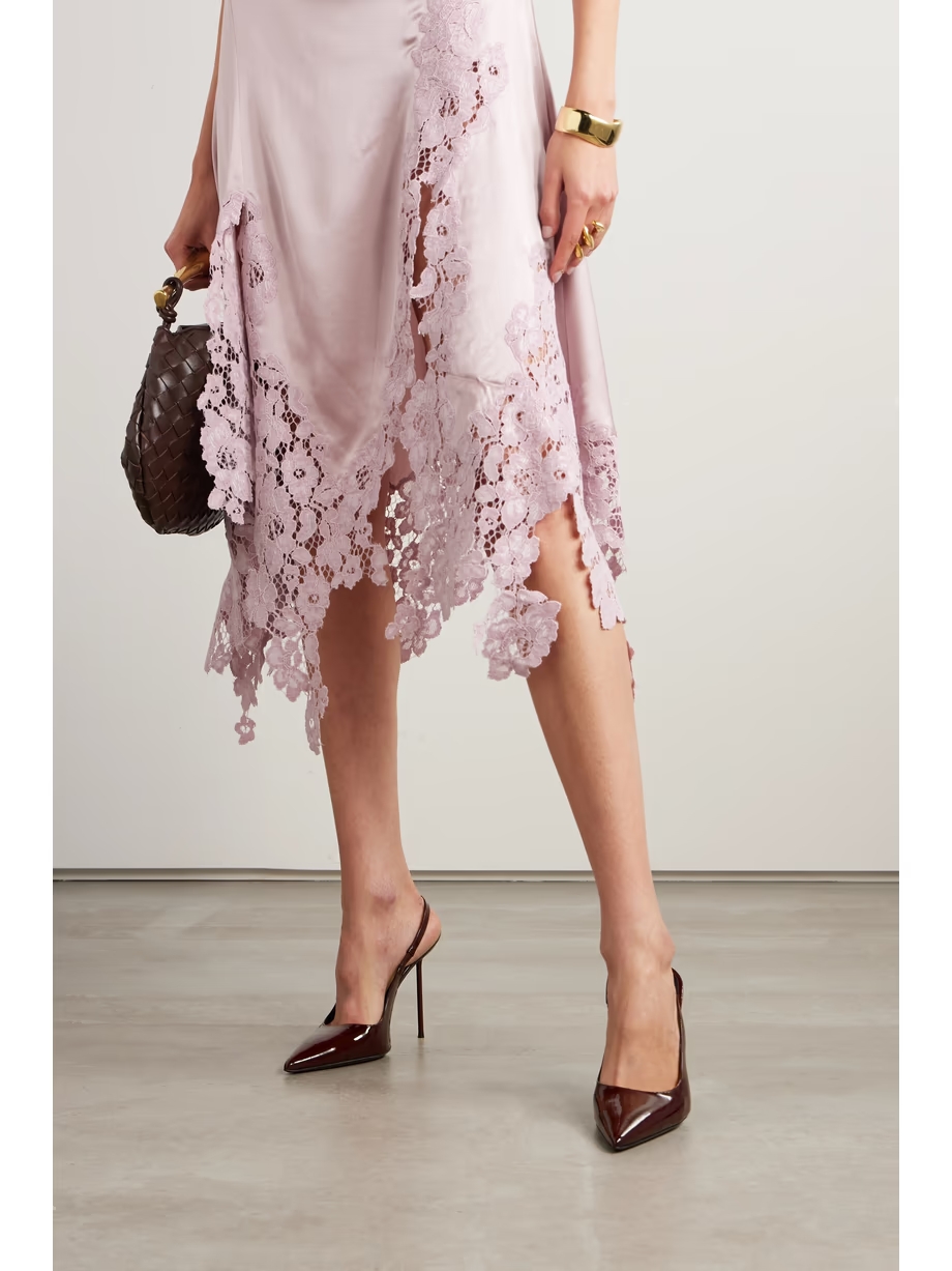 Lidia patent-leather slingback pumps Lidia patent-leather slingback pumps