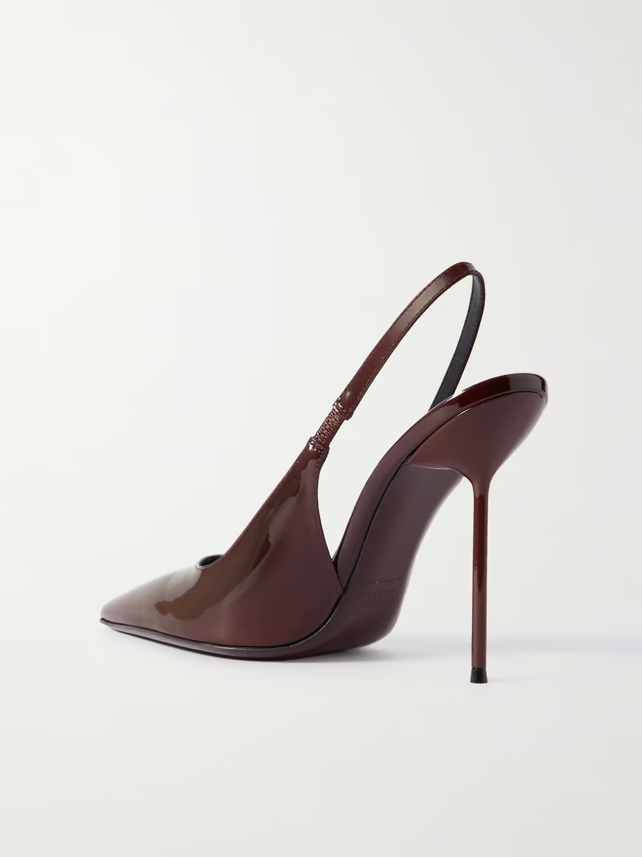 Lidia patent-leather slingback pumps Lidia patent-leather slingback pumps