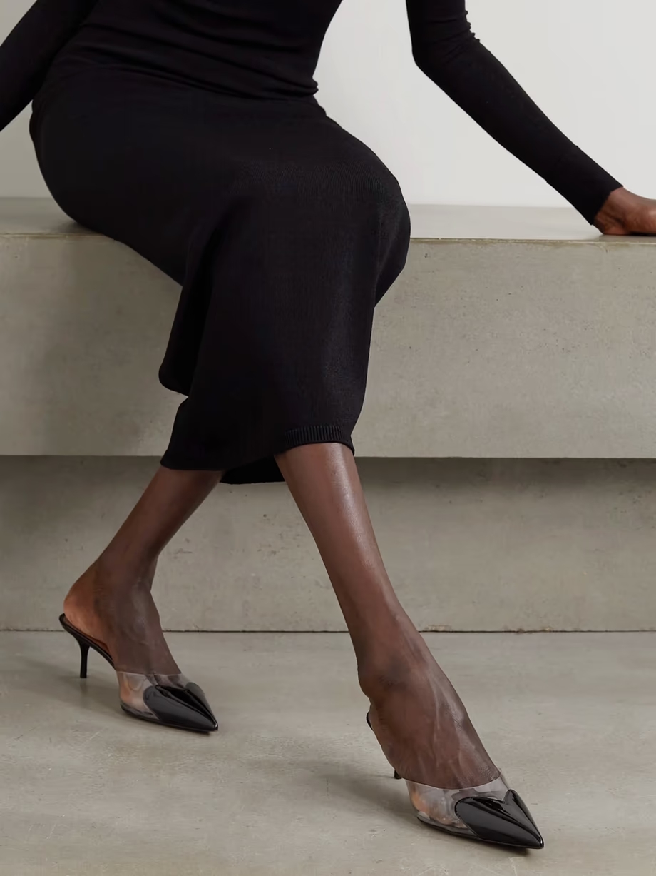 Coeur 55 PVC and patent-leather mules Coeur 55 PVC and patent-leather mules